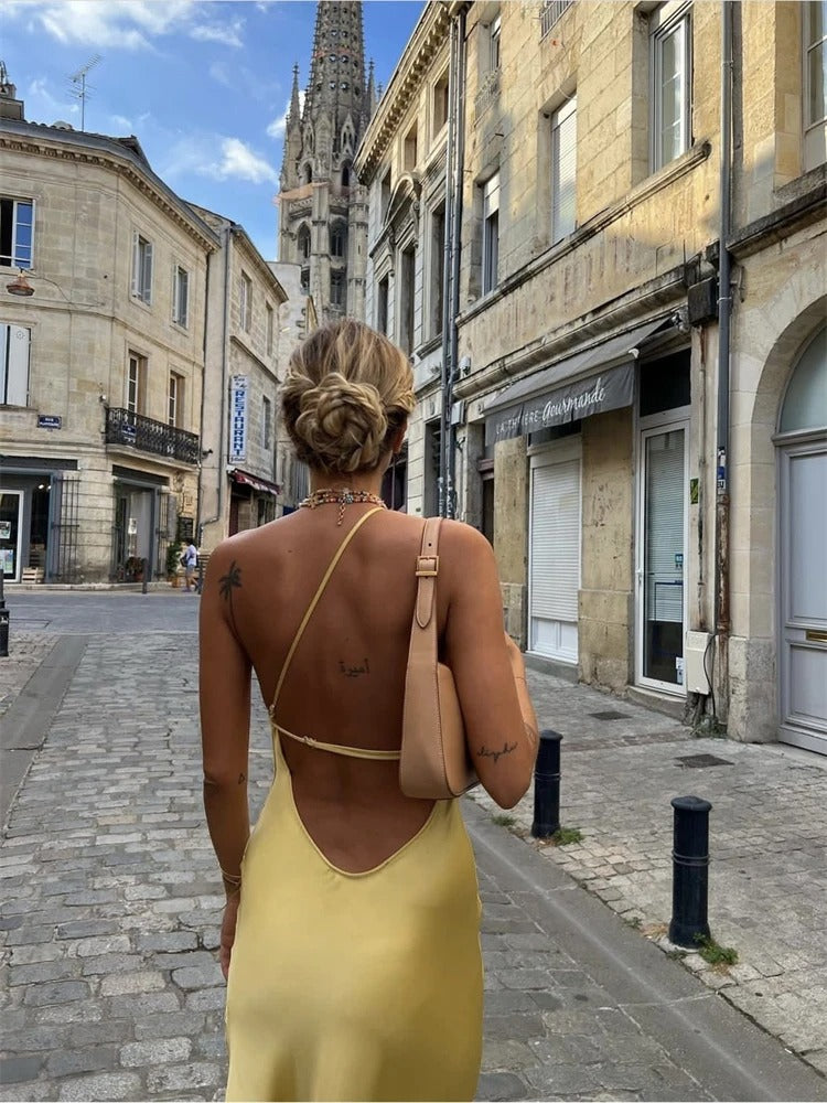 Levoire | Robe Midi Élégante Jaune