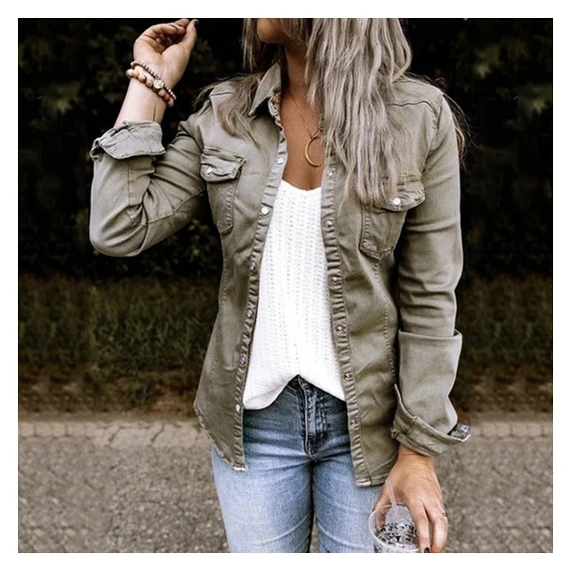 Levoire | Veste En Jean Décontractée Et Respirante Gris