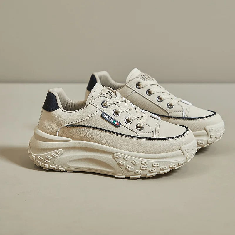Levoire | Baskets Chunky Orthopédiques Élégantes Kaki