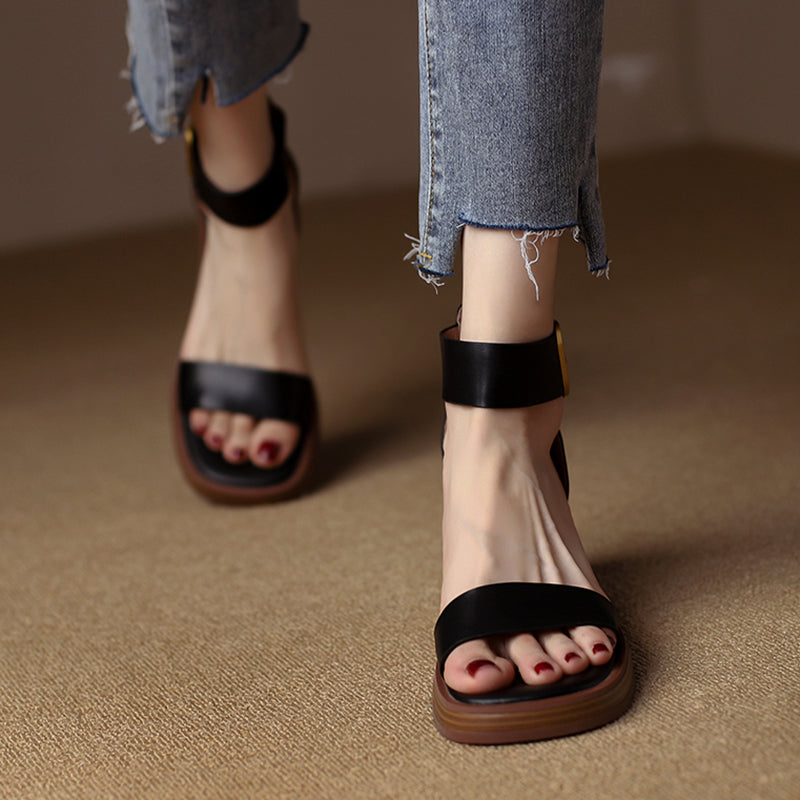 Levoire | Bottes Cuir Talon Moyen Sangles Boucles