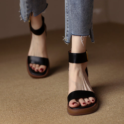Levoire | Bottes Cuir Talon Moyen Sangles Boucles