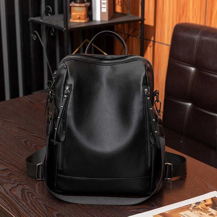 Levoire | Sac à dos en cuir pour femmes Noir
