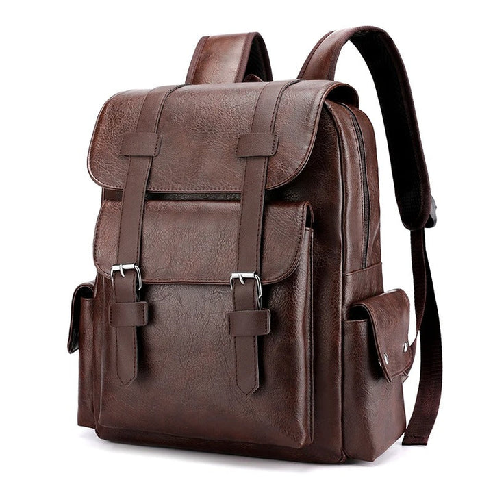Levoire | Veste en cuir pour hommes Marron foncé