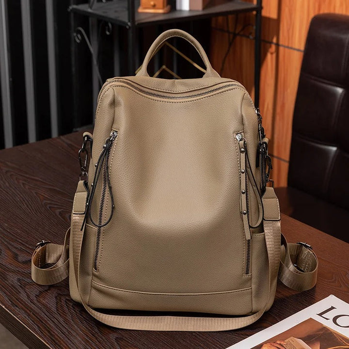 Levoire | Sac à dos en cuir pour femmes Beige