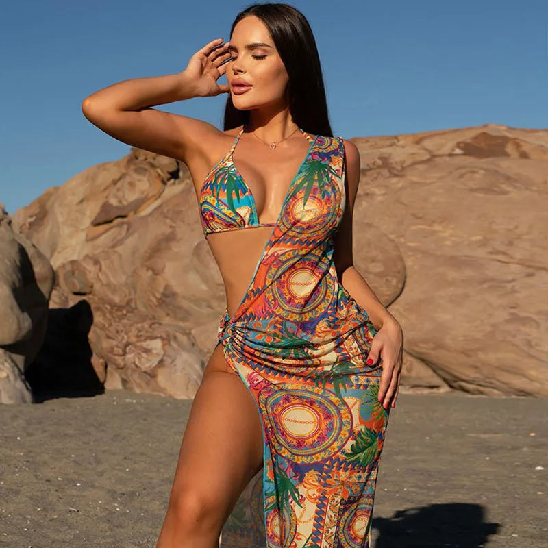 Levoire | maillot de bain Trois Pièces Style Boho MULTICOLORE