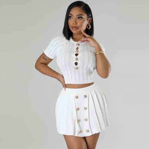 Levoire | chemise courte et jupe en tricot