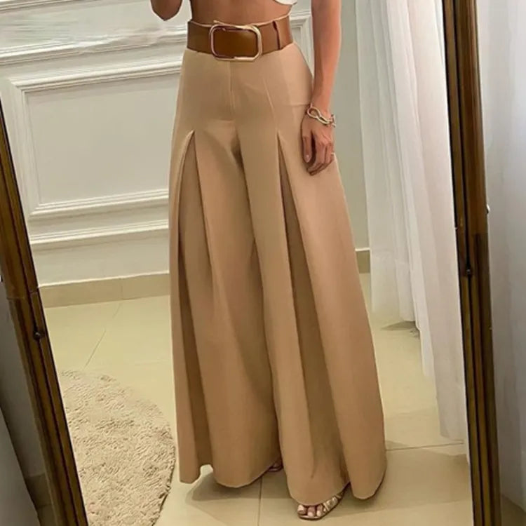 Levoire | pantalons larges taille haute Beige