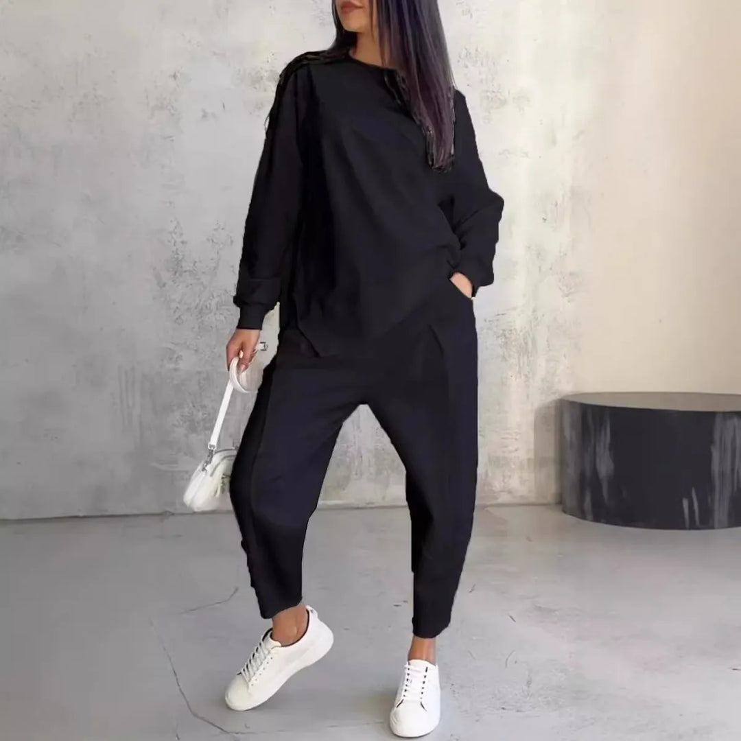Levoire | col rond chemise à manches longues et pantalon doit
