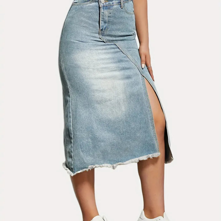 Levoire | Taille haute déchirée en jean