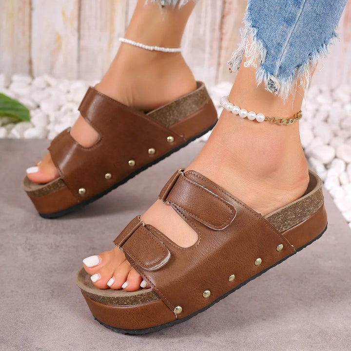 Levoire | rétro court avec velcro Marron