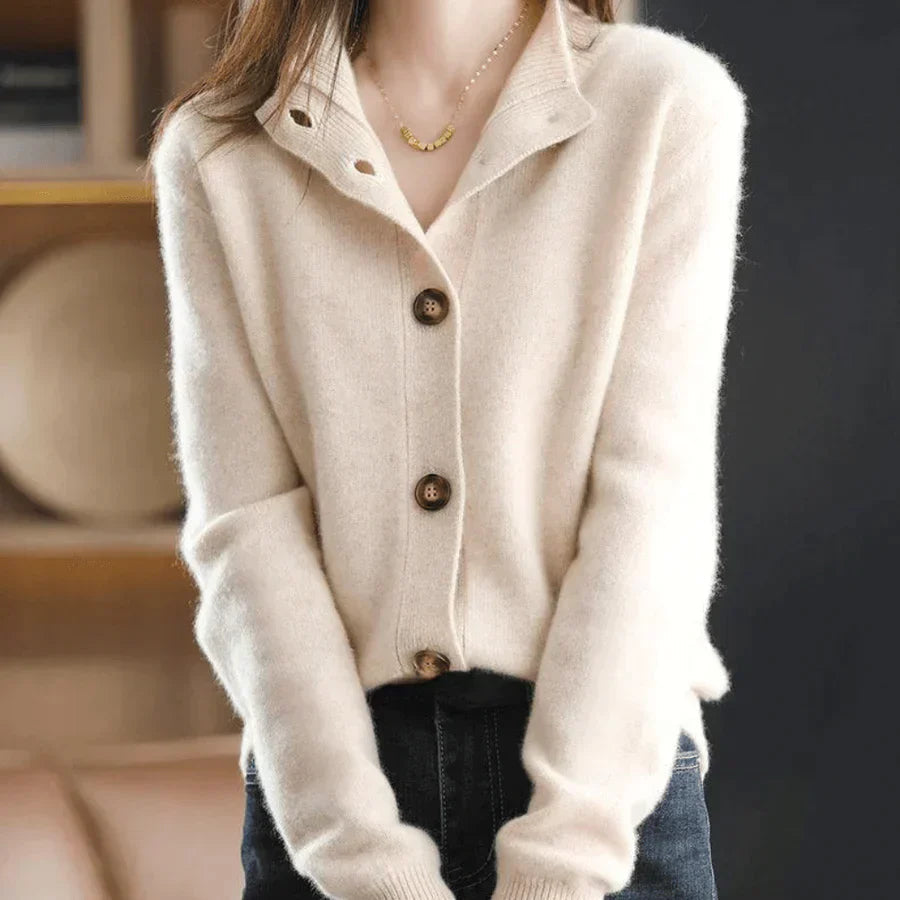 Levoire | Pull Long À Manches Chaudes Avec Liste De Boutons
