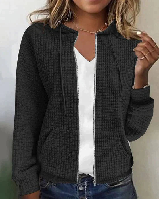 Levoire | Veste tricotée avec un design côtelé Noir