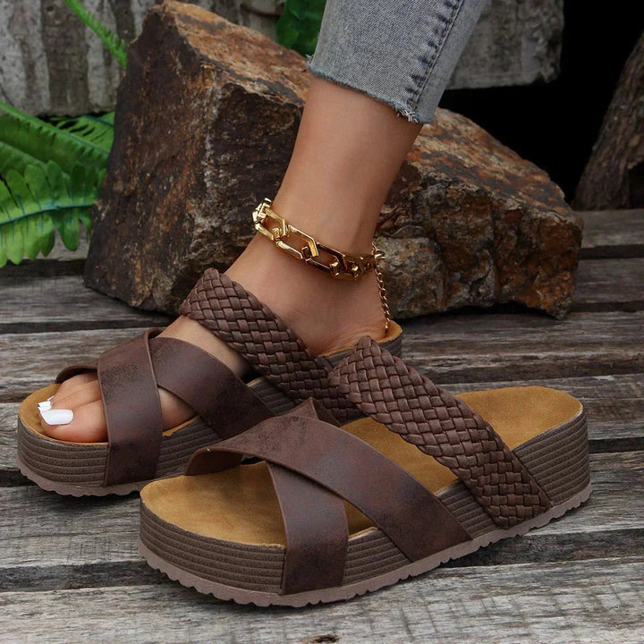 Levoire | Sandales Confortables Pour Femmes Braun