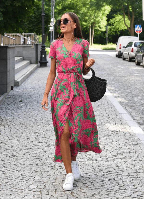 Levoire | Robe D'Été Confortable Matériaux Légers Rosa