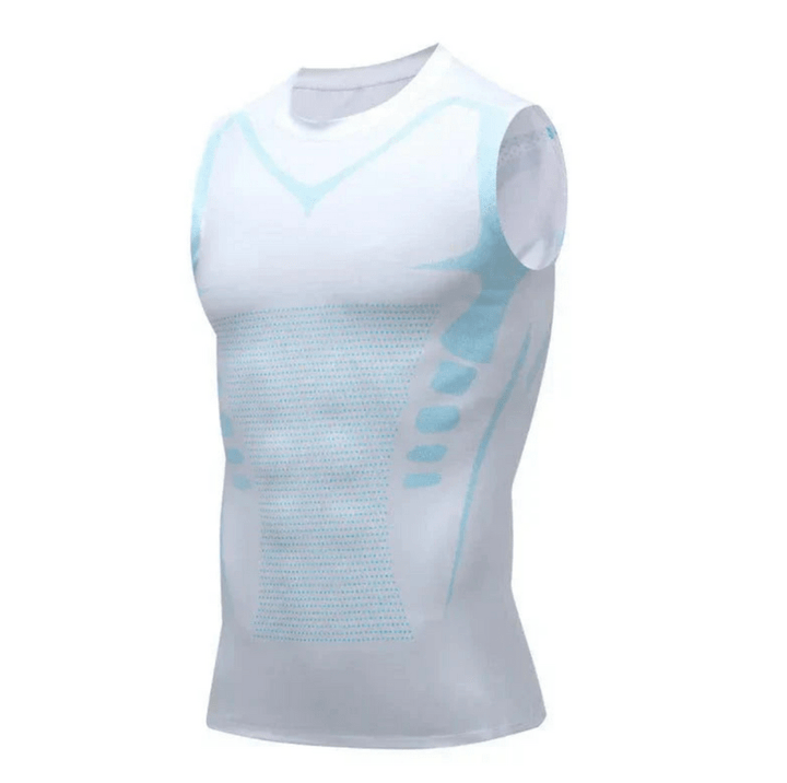 Levoire | Gilet mince pour hommes soutien, posture améliorée & perte de poids Blanc Bleu