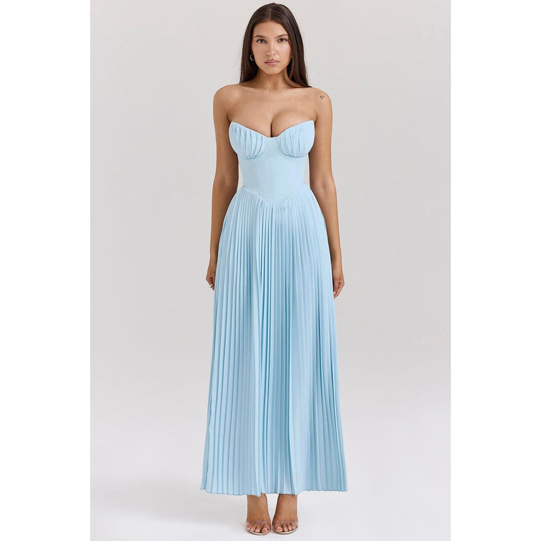Levoire | Robe Maxi Plissée Porte-Corset
