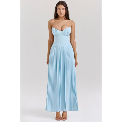 Levoire | Robe Maxi Plissée Porte-Corset