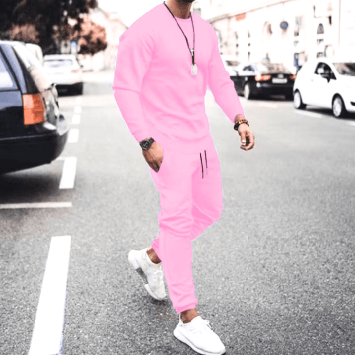 Levoire | Ensembles d'entraînement pour hommes Ensemble d'entraînement de luxe complet Confortable et tendance Rosa