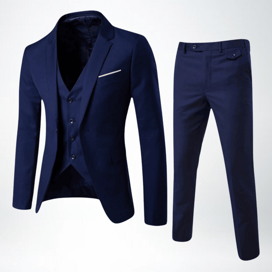 Levoire | Costume Trois Pièces Chic Homme Bleu foncé