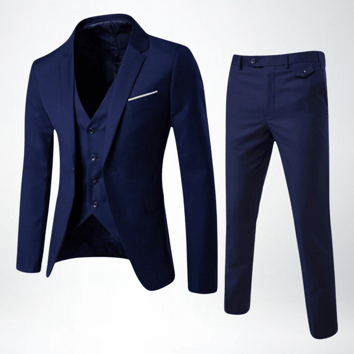 Levoire | Costume Trois Pièces Chic Homme Bleu foncé