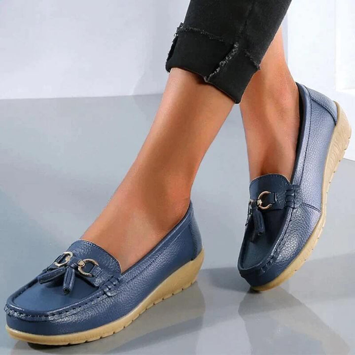 Levoire | Stilfuld Elegance med Ortopædisk Komfort: Mød Mari Loafers Bleu foncé