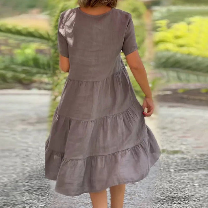Levoire | Robe En Lin À Décolleté En V Pour Femmes