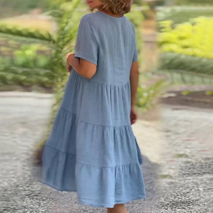 Levoire | Robe En Lin À Décolleté En V Pour Femmes