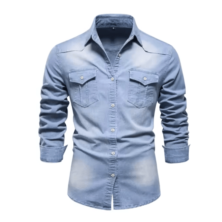 Levoire | Chemise Jean Manches Longues Homme Bleu clair