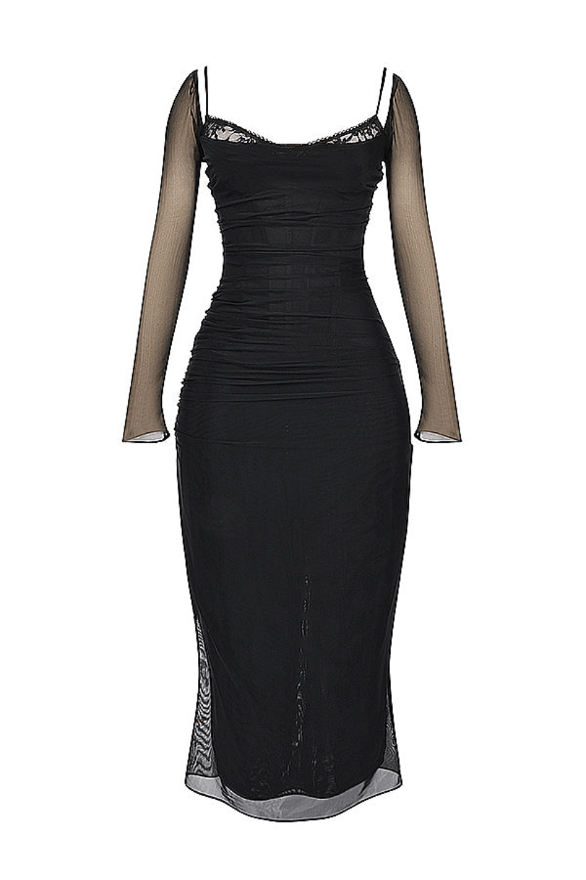 Levoire | Robe Noire Élégante et Confortable pour Femme