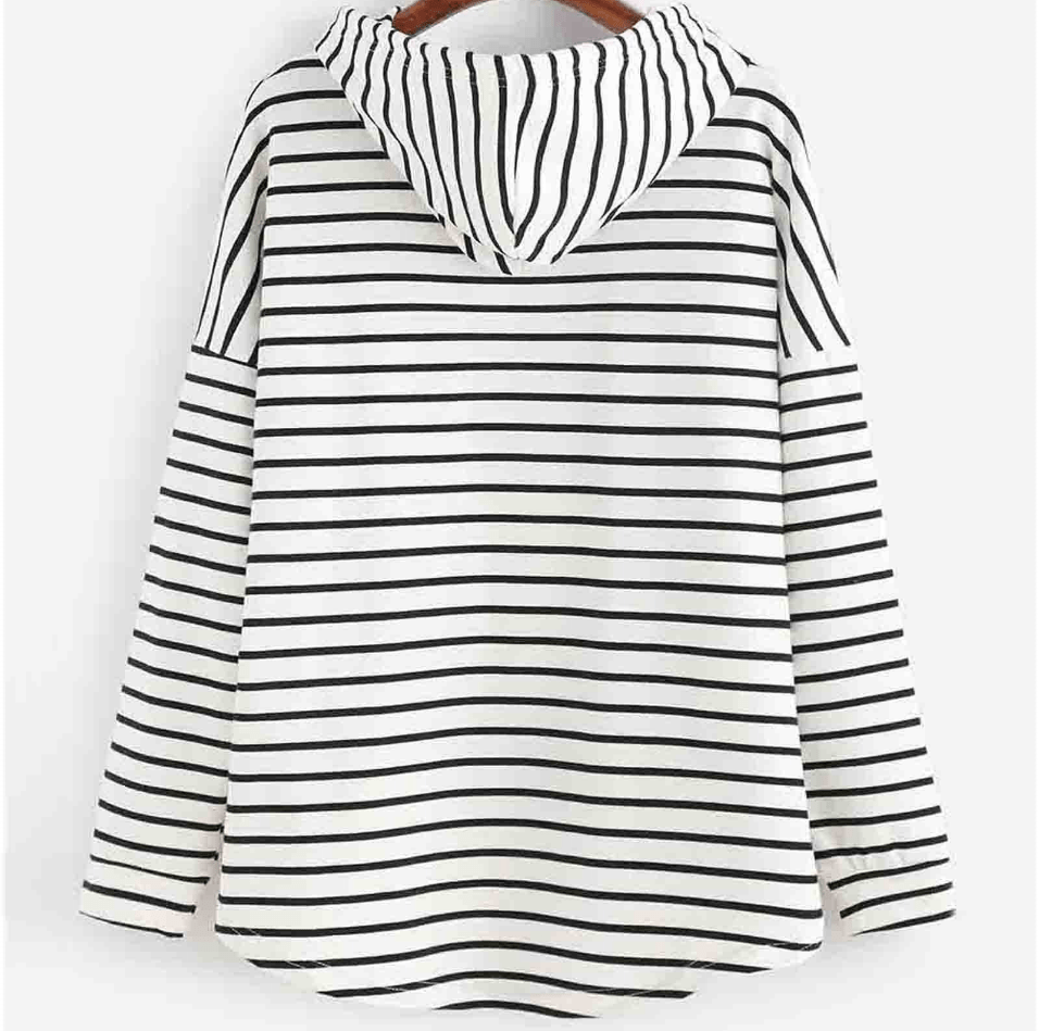 Levoire | Pull à Capuche Rayé Élégant pour Femme Décontracté & Confortable