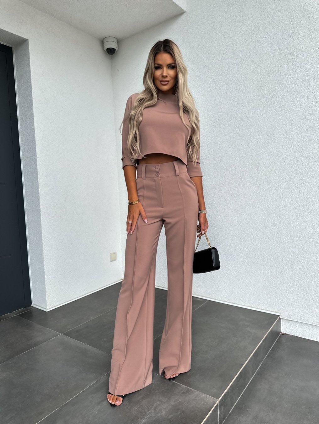 Levoire | Ensemble Élégant Deux Pièces Taupe XL