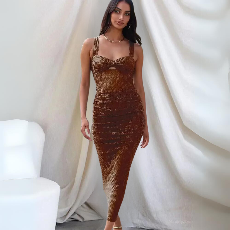 Levoire | Robe D'Été Moulante Braun