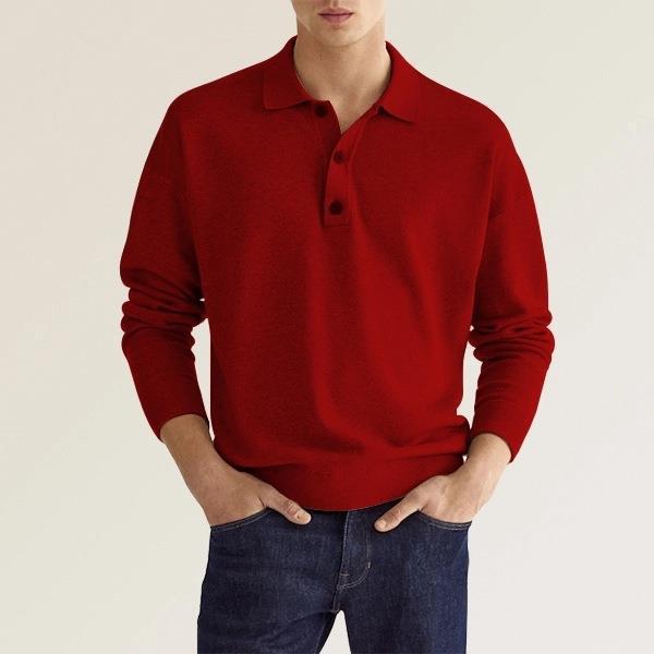 Levoire | Polo Pour Hommes À Manches Longues Rot