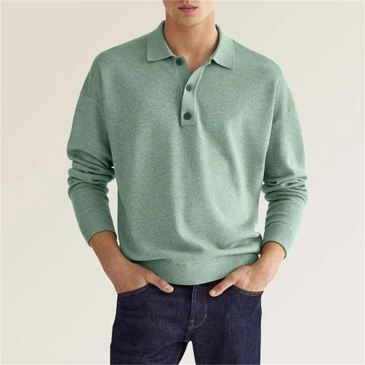 Levoire | Polo Pour Hommes À Manches Longues Vert