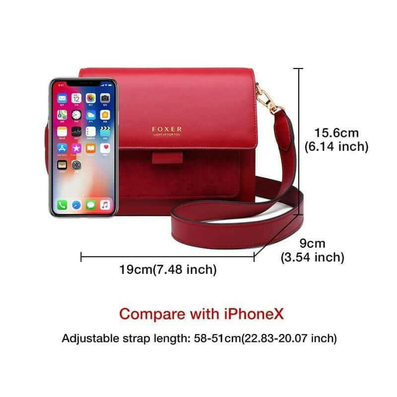 Levoire | Sac Bandoulière : Durable Bourgogne Cuir Noir Pour Votre Téléphone