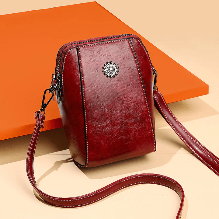 Levoire | Stylish Leather Crossbody Bag Rot