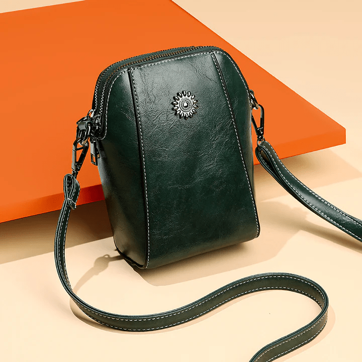 Levoire | Stylish Leather Crossbody Bag Vert