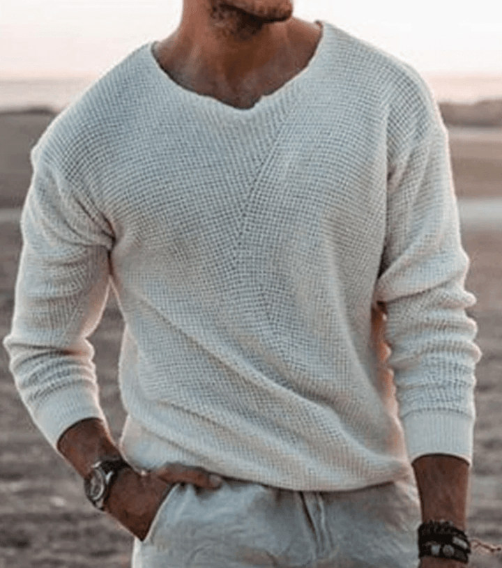 Levoire | Pull élégant pour hommes Blanc crème