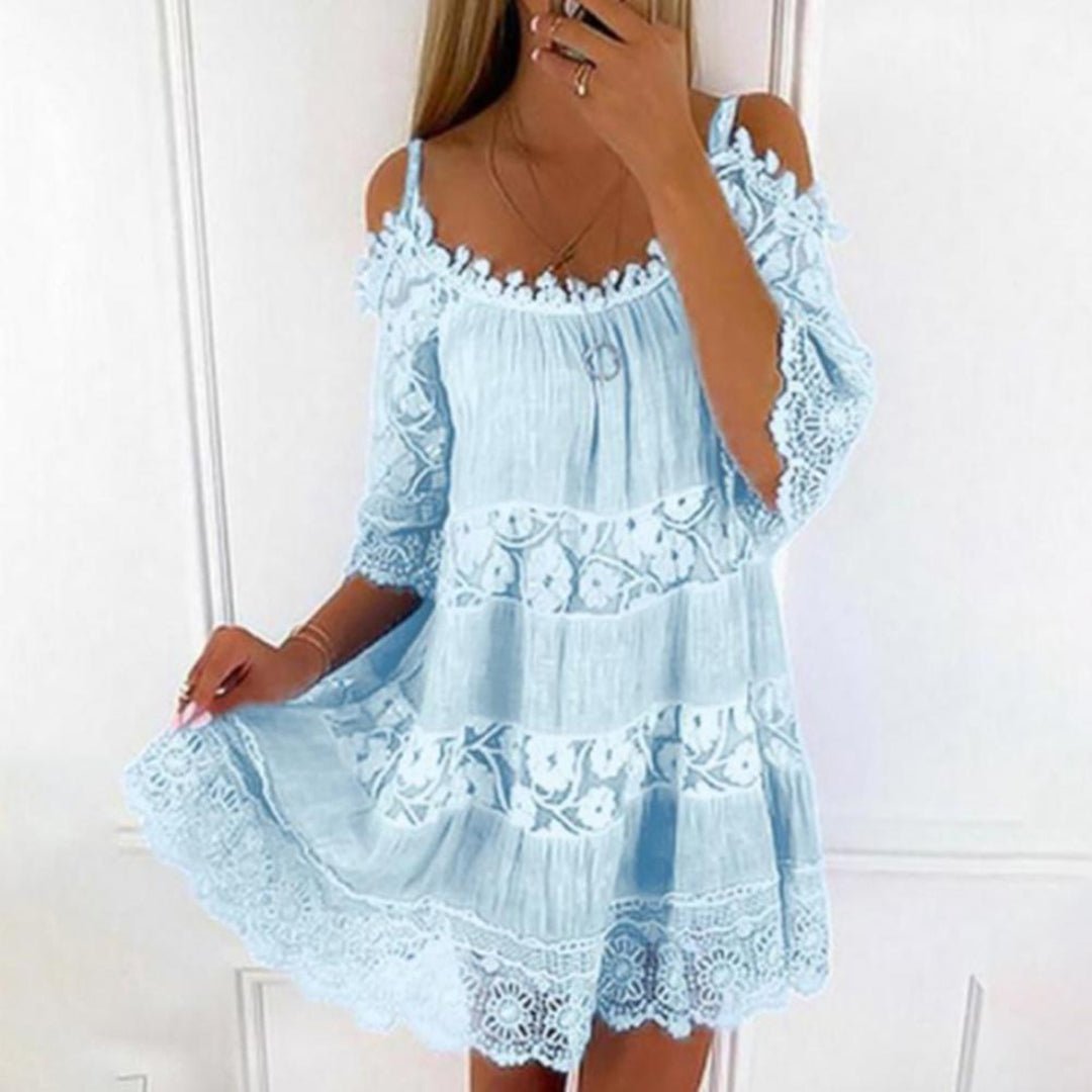 Levoire | Robe Détachable Épaule Bleu clair