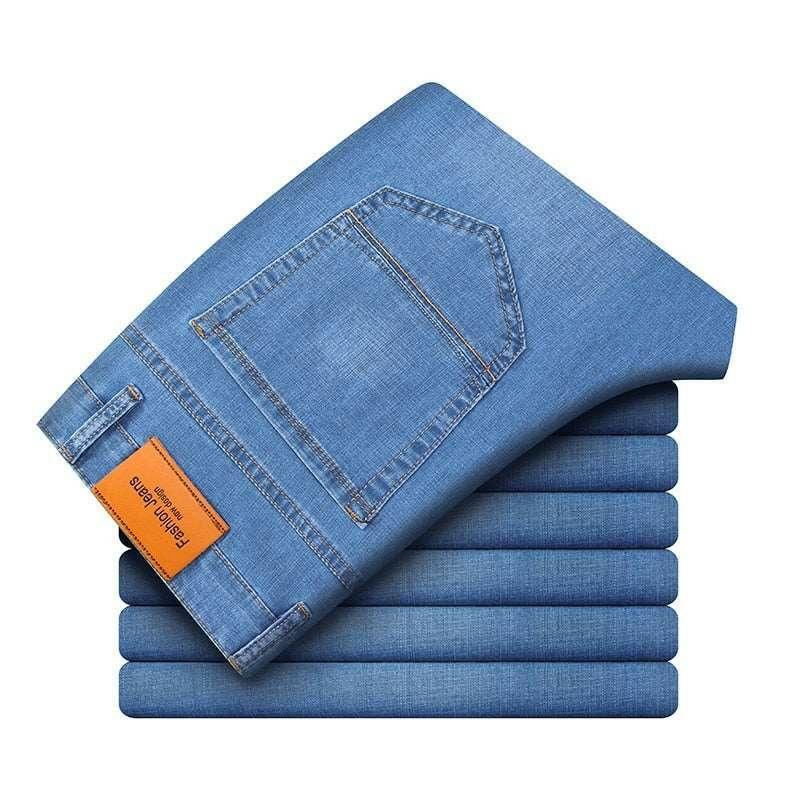 Levoire | Pantalon En Jean Classique Droit Pour Hommes : Stylé Et Confortable Bleu clair