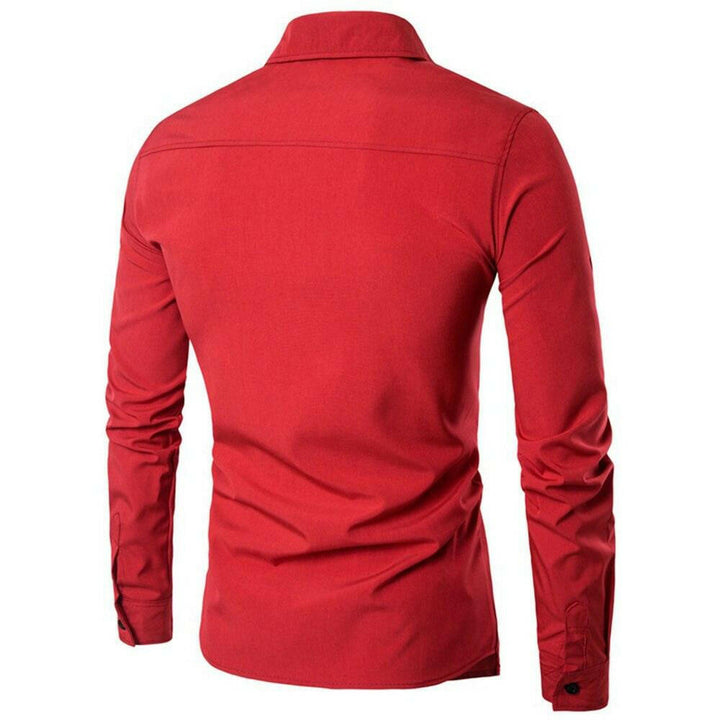 Levoire | Chemise De Smoking En Coton Pour Hommes Avec Manches Normales Et Col Rabattu