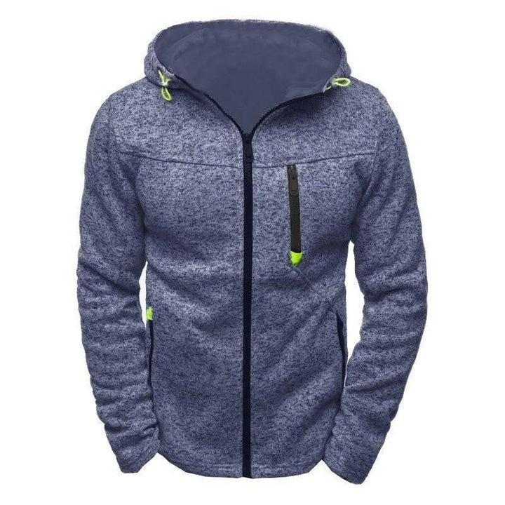 Levoire | Sweat À Capuche De Fitness Pour Hommes À Zip Complet Bleu