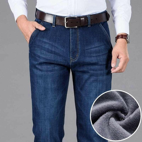 Levoire | Pantalon En Denim Extensible Pour Hommes Avec Fermeture Éclair