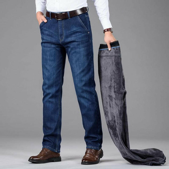 Levoire | Pantalon En Denim Extensible Pour Hommes Avec Fermeture Éclair