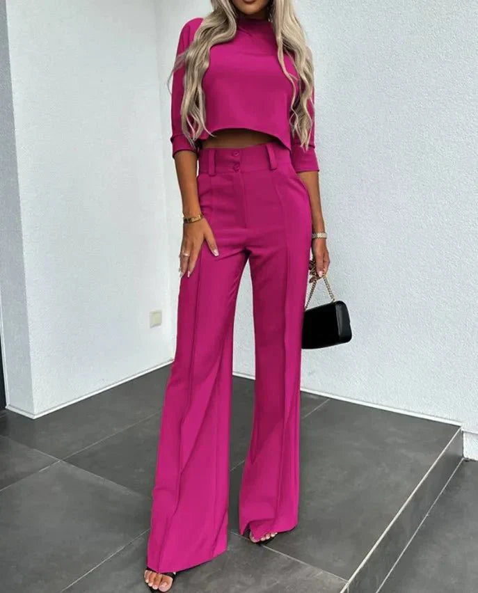 Levoire | Ensemble Modern De Haut Court Et Pantalon Pour Femme, Confortable & Polyvalent