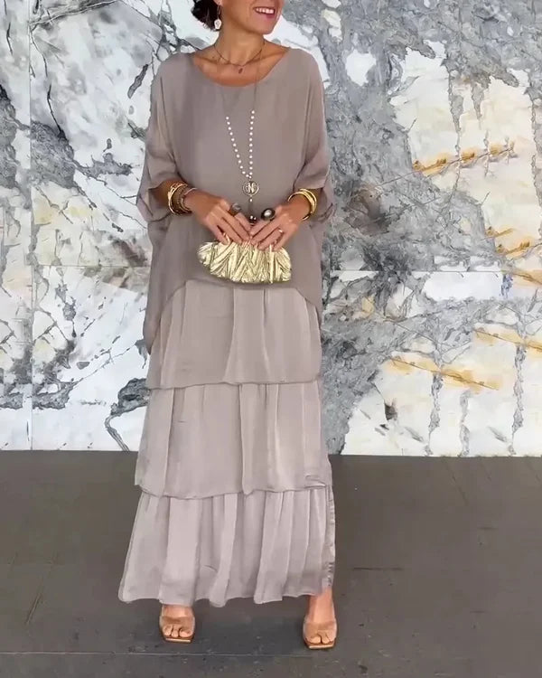 Levoire | Robe Artistique Décontractée Gris