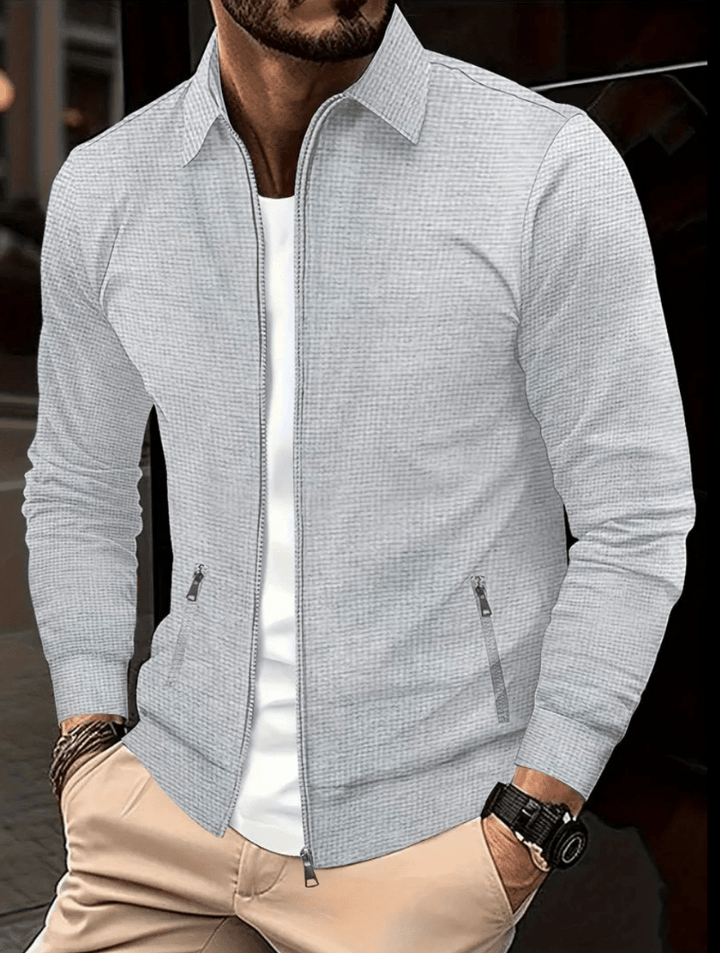Levoire | Chemise Fermeture Éclair Élégante Homme Gris clair