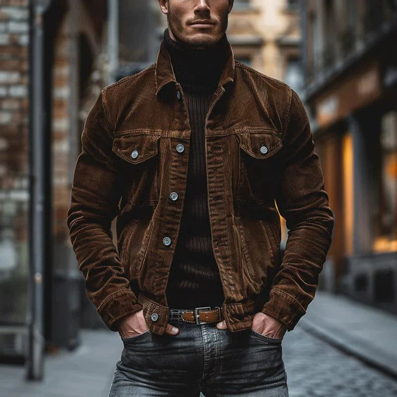 Levoire | Veste en corduroy rétro Braun