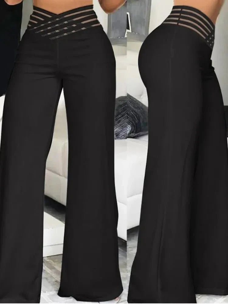 Levoire | Pantalon Taille Haute Élégant Noir