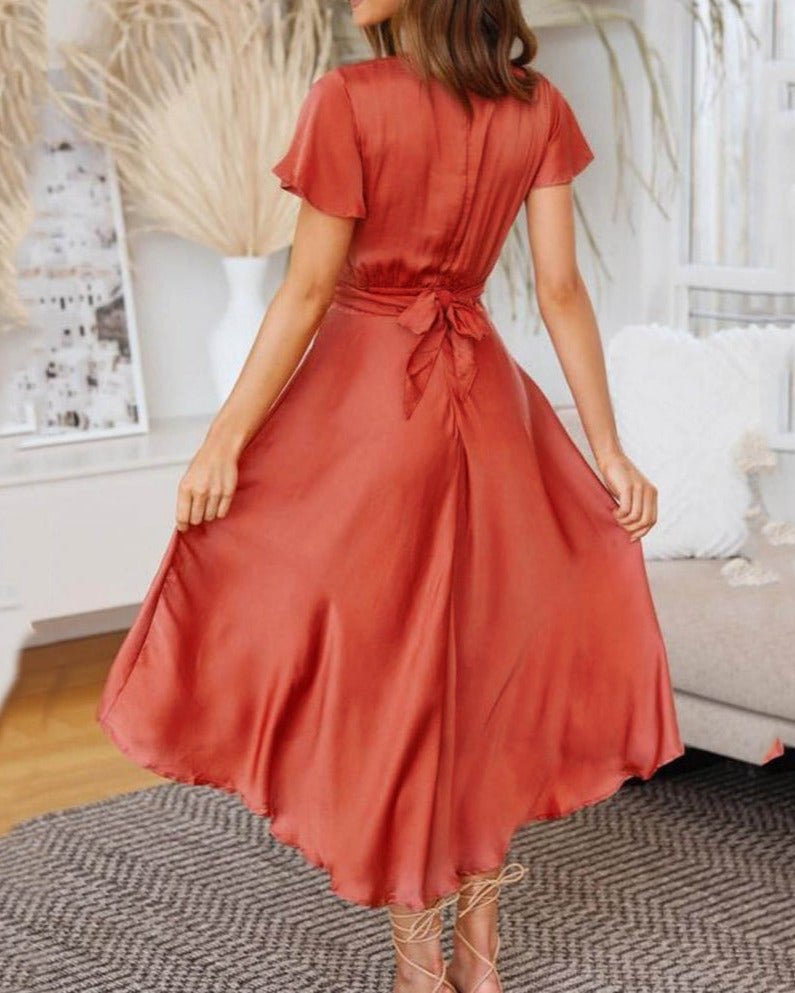 Levoire | Robe En Coton À Décolleté En V Pour Femmes